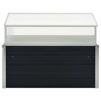 Berkfield Home Greenhouse Anthracite 100x100x77 cm Galvanised Steel in Black | Size: 100 x 100 x 77 cm