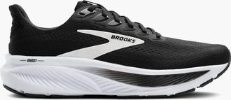 Brooks Mens Ghost 17 Running Shoes In Black Gray White
