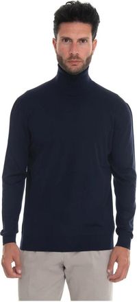 Kiton Turtleneck Trui - Heren - Coltruien - Blauw - XL - Truien & Vesten