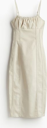 H&M Bodycon-Kleid aus Denim - Hellbeige