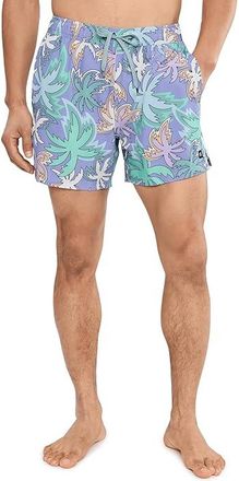 Saxx Underwear Oh Buoy 2-in-1 5 Volley Mens Swimwear Xanadu/Lavender : 2XL, Mesh/Polyester/Elastane