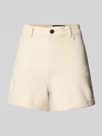 Noisy May High Waist Jeansshorts im 5-Pocket-Design Modell MONI in Ecru, Gr&ouml;&szlig;e XS