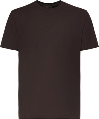 Zanone T-shirt met ronde hals - Heren - T-shirts - Bruin - 2XL - Katoen - Tops