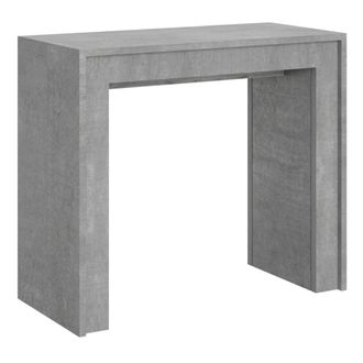 Itamoby Consola extensible 90x42/198 cm efecto madera gris cemento