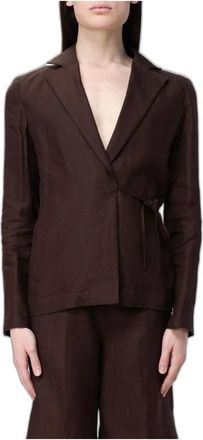 Colmar Linnen blazer - Dames - Jassen - Bruin - Maat: L Linnen