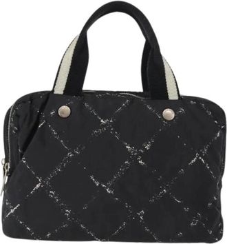 Chanel Pre-owned Handbags, female, Black, Size: ONE SIZE Pre-owned Nylon Handbag