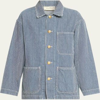 Nili Lotan Franklin Striped Chore Coat