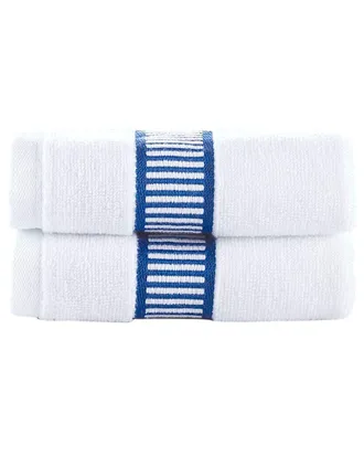 Brooks Brothers Fancy Border 2Pc Wash Towels