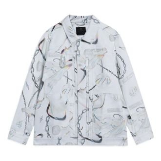 Li-Ning x Glare Way Of Wade Graphic Jacket White Grey AFDS475-2