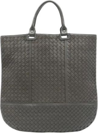 Bottega Veneta Pre-owned Tote Bags, female, Brown, Size: ONE SIZE Pre-owned Woven Nappa Tote