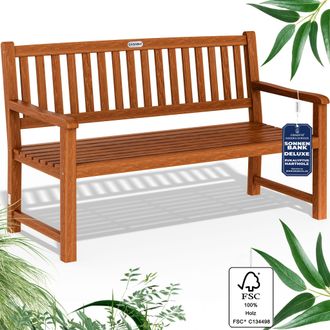 No Brand No Brand - Deuba Panchina Da Giardino Maxima In Legno Eucalipto Certificato Fsc Ergonomica Resistente Esterno