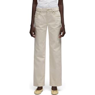 7 For All Mankind Calie Mid Rise Straight Leg Jeans in Moondust at Nordstrom, Size 29