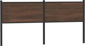 vidaXL Headboard Brown Oak 160 cm Engineered Wood and Steel vidaXL