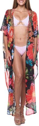 Ranee’s Floral Caftan Duster in Black at Nordstrom Rack