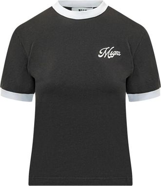 Msgm Ringer T-Shirt - Dames - T-shirts - Zwart - XS - Tops