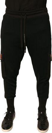 Dolce & Gabbana Black Cotton Jogger Cargo SweatMens Mens Pants