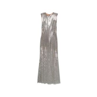Self Portrait Maxi Dresses, female, Gray, Size: 2XS Dress Self-portrait