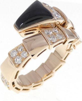 Bulgari Serpenti Pink Gold (18K) Band Ring (Pre-Owned)
