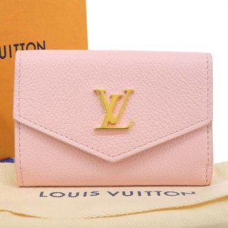 Louis Vuitton Pink Leather Wallet (Tri-Fold) (Pre-Owned)