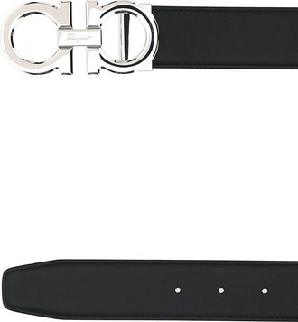 Ferragamo Mens Adjus Belt Black Leather