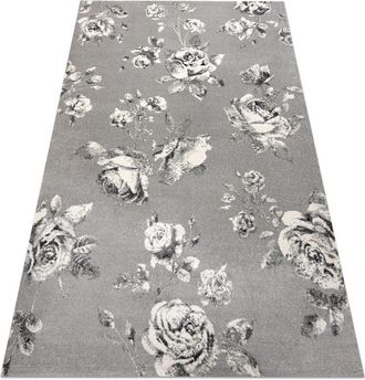 RugsX Tappeto gnab 60642653 Fiori Rose grigio / bianca grey 160x230 cm