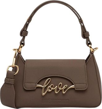 Love Moschino Crossbody tas met overslag - Dames - Tassen - Bruin - Maat: ONE Size Leer