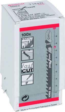 Bosch T 144 D Speed For Wood - Hojas Para Sierra De Calar (100 Unidades)