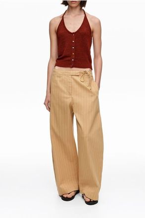 Bimba & Lola Barrel-Leg Wrap Trousers in Ochre at Nordstrom, Size 38 Eu