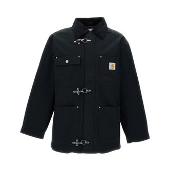 Carhartt Work in Progress Lichte Jas - Heren - Zomerjassen - Zwart - XL - Leer - Jassen