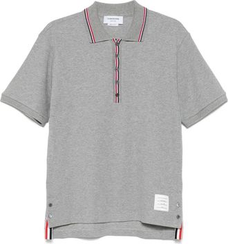 Thom Browne Cotton Polo With Logo Embroidery