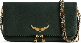 Zadig&Voltaire Rock Clutch - Dames - Schoudertassen - Groen - ONE Size - Katoen - Tassen