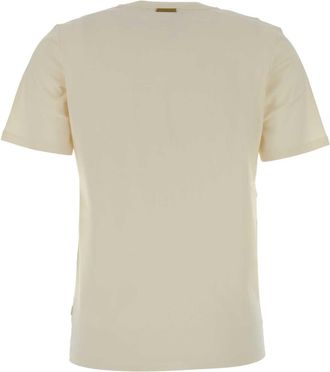Michael Kors Womens Cream Cotton T-Shirt Bone Exterior: Maglie Sweater