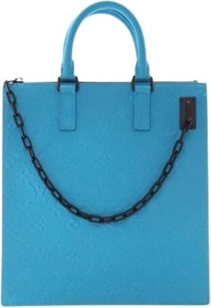 Louis Vuitton Pre-owned Tote Bags, female, Blue, Size: ONE SIZE Pre-owned The Sac Plat