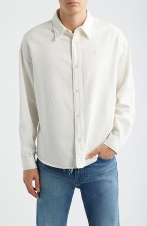 Frame Denim Relaxed Denim Button-Up Shirt in Off White at Nordstrom, Size X-Large