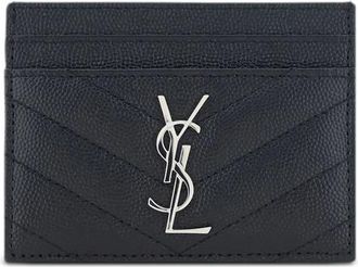 Saint Laurent Quilted Monogram Cardholder