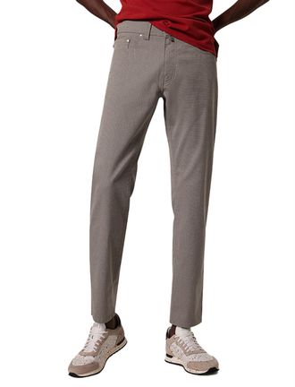 Pierre Cardin Lyon Tapered Fit taupe 5-pocket broek