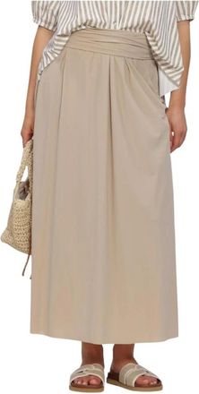 JapanTKY Bakana Maxi Rok - Dames - Maxi Rokken - Beige - M - Rokken