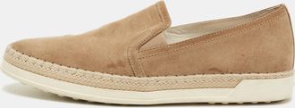 Tod's Tods Brown Suede Slip On Espadrille Sneakers