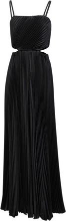 Alice & Olivia Zwart Cut Out Jumpsuit - Dames - Maxi kleedjes - Zwart - 2XS - Polyester - Kleedjes