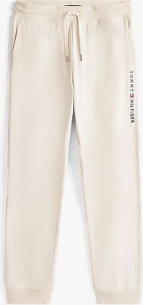 Tommy Hilfiger Th Original Mens Logo Lounge Joggers Off White Newsprint - Beige Cotton - Size Medium