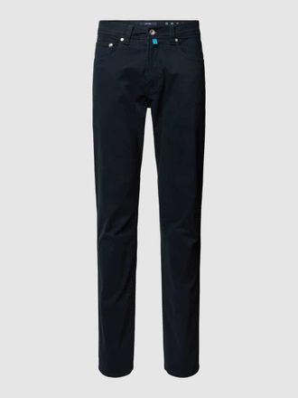 Pierre Cardin Hose mit unifarbenem Design und Slim Fit in Marine, Gr&ouml;&szlig;e 34/30