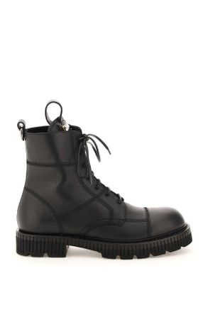 Dolce & Gabbana Leather Lace Up Boots
