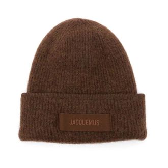 Jacquemus Le Bonnet Gros Grain - Heren - Accessoires - Bruin - Maat: ONE Size Wol