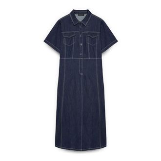 Fiorella Rubino Kleedjes, Dames, Blauw, 5Xl, Katoen, Power Shirt Dress
