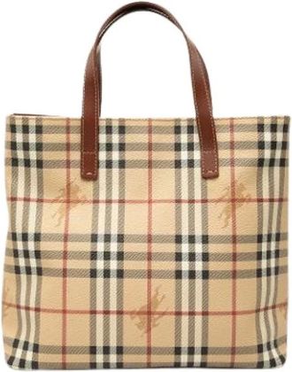 Burberry Pre-owned Tote Bags, female, Beige, Size: ONE SIZE Pre-owned Vintage Tote