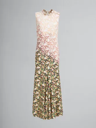 Marni Womens Floral Sleeveless Ombre Maxi Dress, Size 8