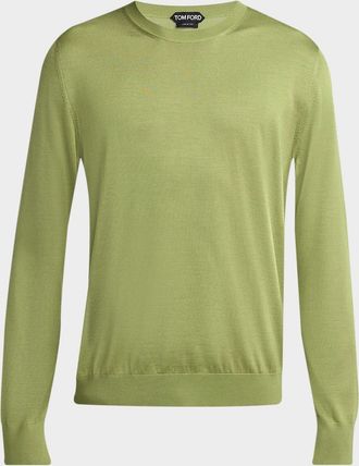 Tom Ford Mens Silk Knit Crewneck Sweater