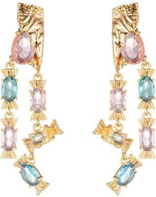 Eye Candy Los Angeles Bahar Cubic Zirconia Candy Drop Earrings in Gold at Nordstrom Rack
