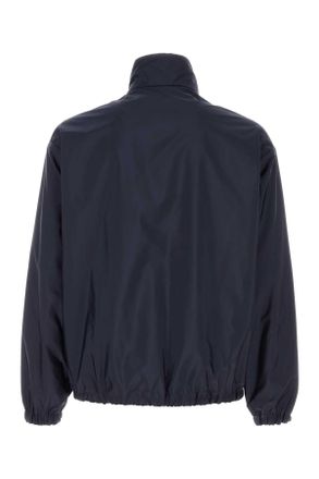 Prada Mens Navy Blue Re-Nylon Reversible Jacket Blu+nero Giubbini