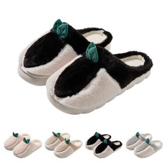 Generic Slippers Womens Plush Pink Slippers Womens Fluffy Slippers Elegant Slippers Lined Winter Shoes Non-Slip House Slippers Flat Household Shoes Warm Home 